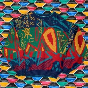 Vintage 90s Cross Color Sweater